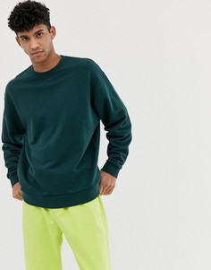Темно-зеленый oversize-свитшот ASOS DESIGN - Зеленый