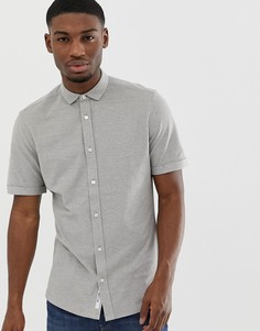 Рубашка с короткими рукавами из ткани пике Only & Sons - Серый