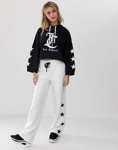 Брюки с широкими штанинами и узором в виде звезд Juicy Couture - Белый