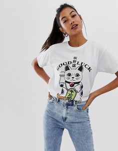 Футболка с принтом ASOS DESIGN - Белый