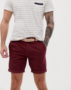 Шорты чиносы ягодного цвета Burton Menswear - Красный