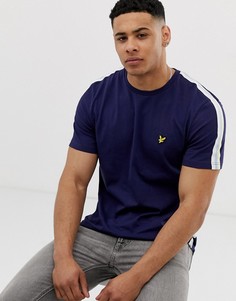 Темно-синяя футболка с полосками Lyle & Scott - Темно-синий