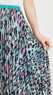 Loyd/Ford Pleated Leopard Skirt