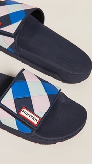 Hunter Boots Original Adjustable Gingham Slides