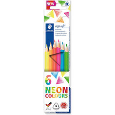 Карандаши цветные Staedtler Ergosoft, 6 неоновых цветов