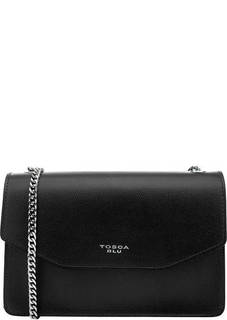 Черная сумка через плечо из натуральной кожи Tosca BLU