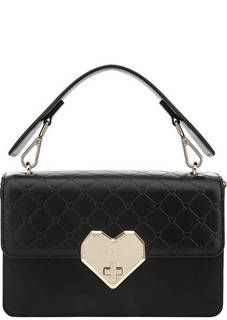 Маленькая кожаная сумка через плечо с тиснением Tosca BLU