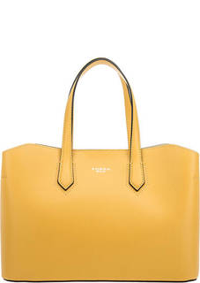 Желтая кожаная сумка со съемным отделением Tosca BLU