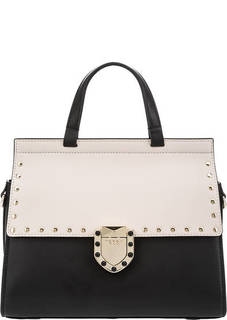 Сумка из гладкой кожи с металлическим декором Tosca BLU