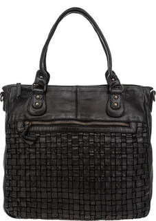 Вместительная кожаная сумка с карманами Gianni Conti