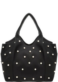 Черная сумка с декоративной отделкой Tosca BLU