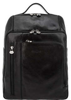 Кожаный рюкзак с одним отделом и карманами Gianni Conti