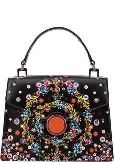 Кожаная сумка с откидным клапаном Tosca BLU