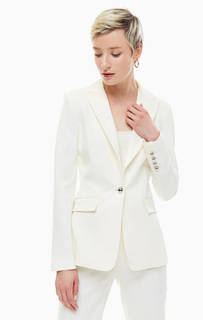 Белый пиджак из вискозы с карманами Pinko