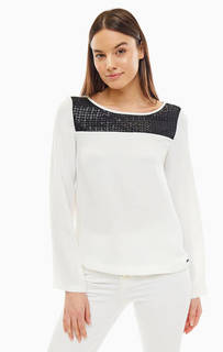 Белая блуза с длинными рукавами Armani Exchange