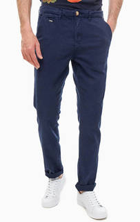 Темно-синие брюки с добавлением льна Guess