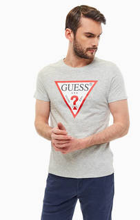 Хлопковая футболка с принтом Guess