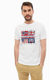 Хлопковая футболка с ярким принтом Napapijri