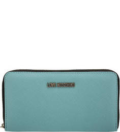 Кошелек мятного цвета с двумя отделами для купюр Love Moschino