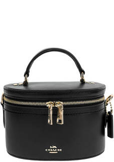 Маленькая кожаная сумка оригинального дизайна Coach