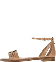Бежевые сандалии с металлическим декором Guess