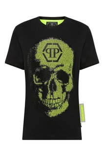 Черная футболка с кристаллами Philipp Plein