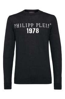 Черный джемпер с логотипом Philipp Plein