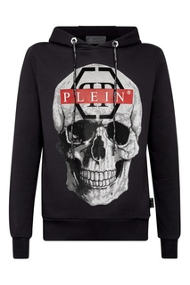 Черное худи с черепом Philipp Plein