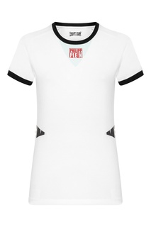 Белая футболка с контрастной отделкой Philipp Plein