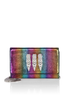 Разноцветный клатч с декором Philipp Plein