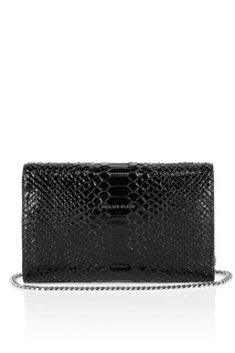 Черный клатч с декором Philipp Plein