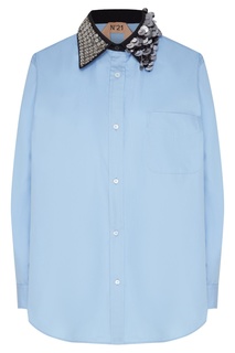 Голубая рубашка с пайетками No.21