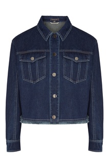 Синяя джинсовая куртка с бахромой Maryling