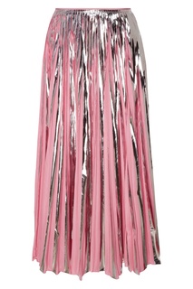 Серебристо-розовая юбка плиссе Marni