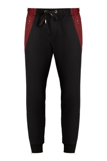 Бордово-черные спортивные брюки Dolce & Gabbana