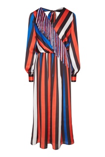 Платье с запахом и бахромой Msgm