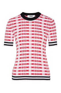 Джемпер с контрастными логотипами Msgm