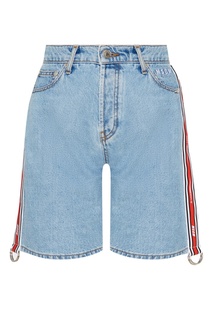 Джинсовые шорты с лампасами Msgm