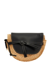Черно-бежевая комбинированная сумка Gate Loewe