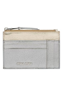 Золотисто-серебристый кошелек Madras Miu Miu