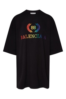 Черная футболка с логотипом Balenciaga