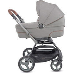 Коляска 4 в 1 Inglesina Quad System на шасси Quad Titanium Black Cognac (цвет Derby Grey)