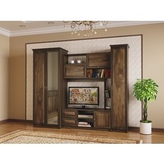 Шкаф многоцелевого назначения Олимп 06.99 Габриэлла дуб кальяри/профиль дуб кальяри патина/зеркало/латунь Olimp