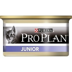 Консервы PRO PLAN Junior Cat Mousse with Chicken & Liver мусс с курицей и печенью для котят 85г (12171997)