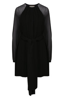 Платье с поясом Saint Laurent