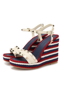 Кожаные босоножки Valentino Garavani Rockstud Torchon Valentino