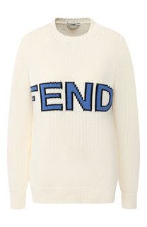 Хлопковый пуловер Fendi
