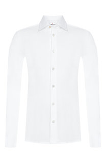 Хлопковая рубашка с воротником кент Kiton