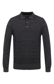 Поло из смеси хлопка и льна BOSS