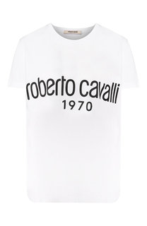 Хлопковая футболка Roberto Cavalli